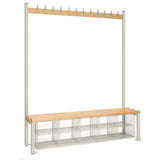 HR591 Single-Sided Island Seating with Mesh Basket Grey 1500mm - JD Catering Equipment Solutions Ltd