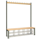 HR593 Single-Sided Island Seating with Mesh Basket Dark Grey 1500mm - JD Catering Equipment Solutions Ltd