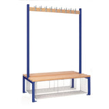 HR613 Double-sided Island Seating with Mesh Tray Blue 1200mm - JD Catering Equipment Solutions Ltd