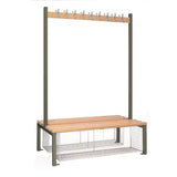 HR614 Double-sided Island Seating with Mesh Tray Dark Grey 1200mm - JD Catering Equipment Solutions Ltd
