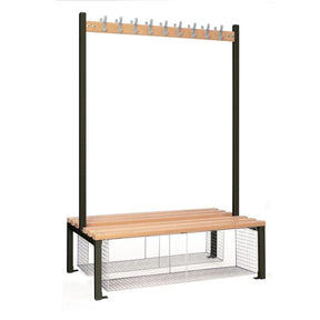 HR615 Double-sided Island Seating with Mesh Tray Black 1200mm - JD Catering Equipment Solutions Ltd
