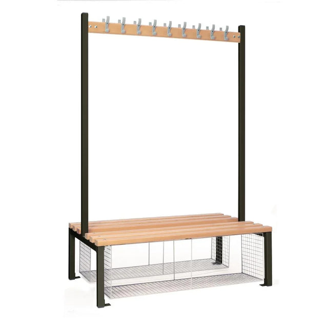HR615 Double-sided Island Seating with Mesh Tray Black 1200mm - JD Catering Equipment Solutions Ltd