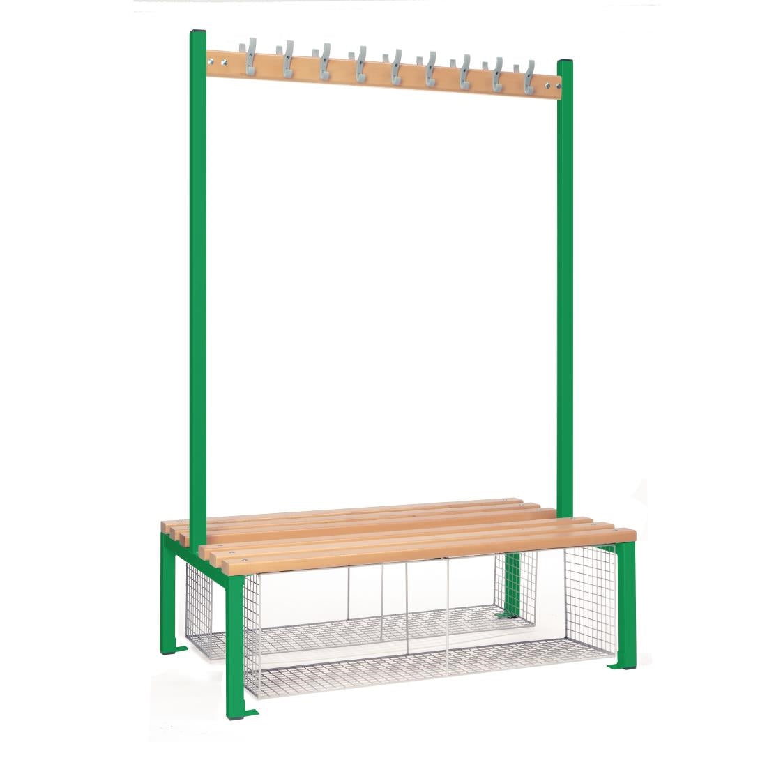 HR617 Double-sided Island Seating with Mesh Tray Green 1200mm