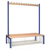 HR620 Double-sided Island Seating with Mesh Tray Blue 1500mm - JD Catering Equipment Solutions Ltd