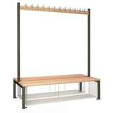 HR621 Double-sided Island Seating with Mesh Tray Dark Grey 1500mm - JD Catering Equipment Solutions Ltd