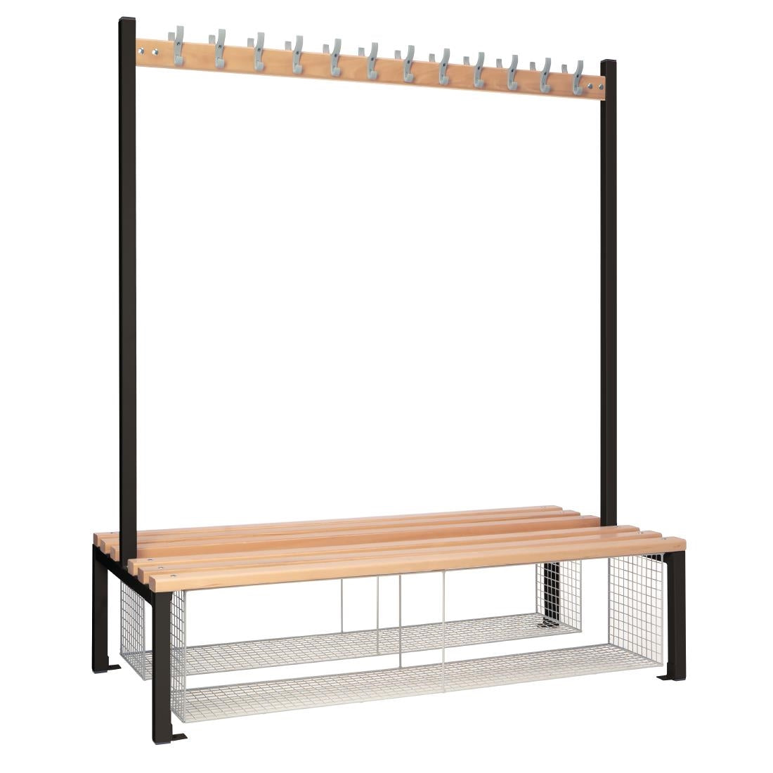 HR622 Double-sided Island Seating with Mesh Tray Black 1500mm