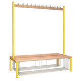 HR625 Double-sided Island Seating with Mesh Tray Yellow 1500mm - JD Catering Equipment Solutions Ltd