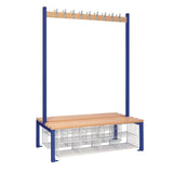 HR627 Double-Sided Island Seating with Mesh Basket Blue 1200mm - JD Catering Equipment Solutions Ltd