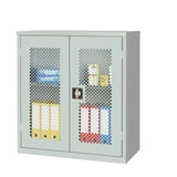 HR642 Small Mesh-Fronted Stock Control Cupboard Grey - JD Catering Equipment Solutions Ltd