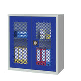HR643 Small Mesh-Fronted Stock Control Cupboard Blue - JD Catering Equipment Solutions Ltd