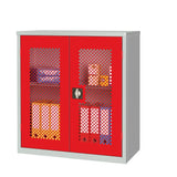 HR646 Small Mesh-Fronted Stock Control Cupboard Red - JD Catering Equipment Solutions Ltd
