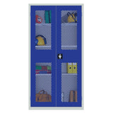 HR650 Large Mesh-Fronted Stock Control Cupboard Blue - JD Catering Equipment Solutions Ltd