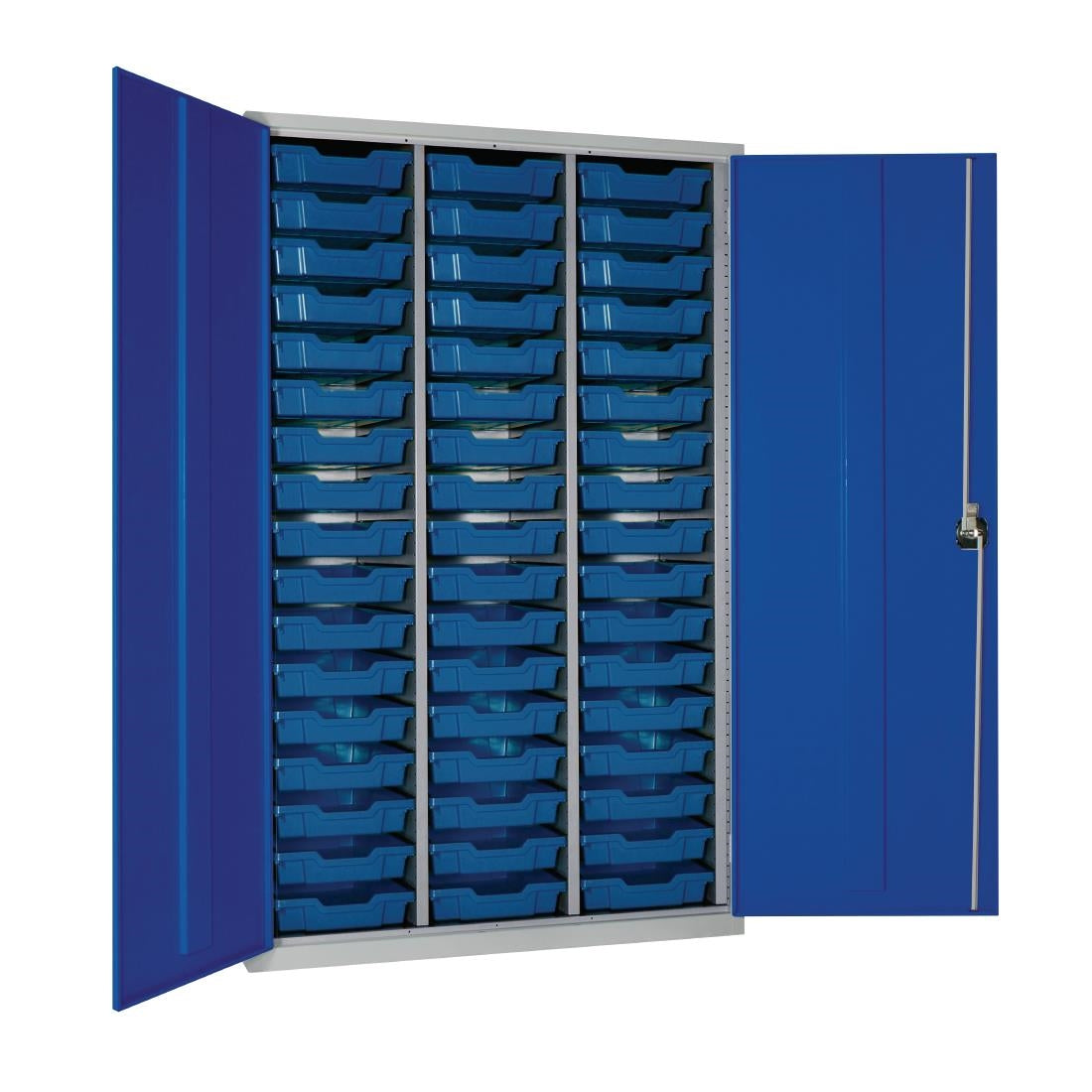 HR672 51 Tray High-Capacity Storage Cupboard - Blue with Blue Trays