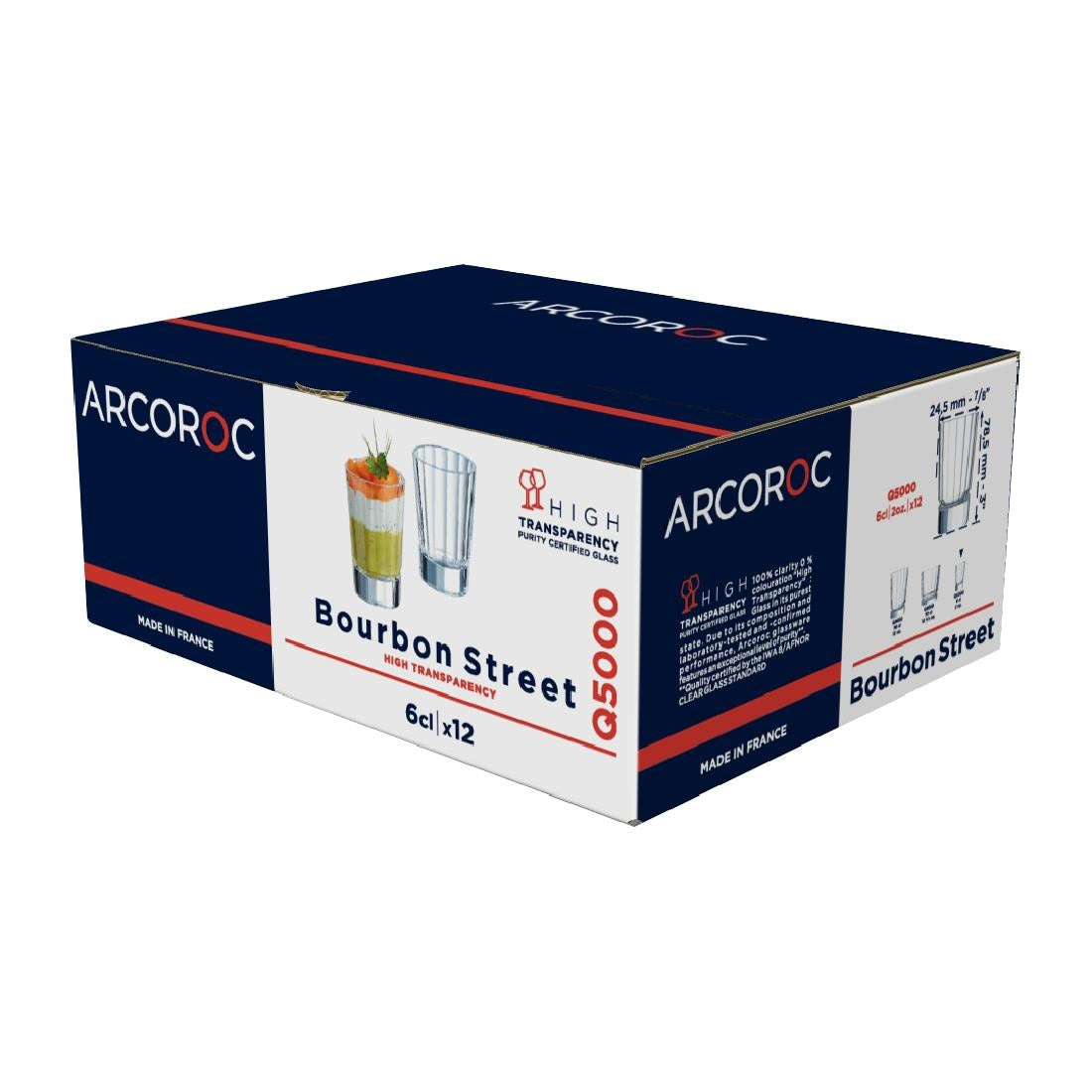 HR703 Arcoroc Bourbon Street Shot Glasses 60ml (Pack of 24)