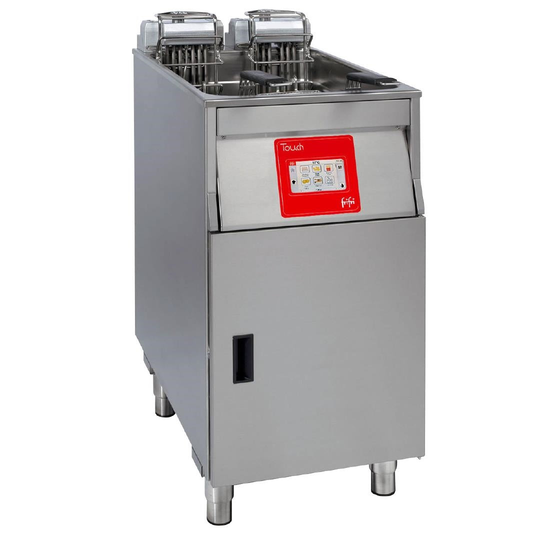 HS009-3PH FriFri Touch 412 Electric Free-Standing Single Tank Fryer 2 Baskets 15kW - Three Phase