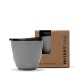 6oz HuskeeSteel Slate Cup & Lid (x12) - - BioPak commercial catering consumable
