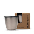 6oz HuskeeSteel Brushed Steel Cup & Lid (x12) - - BioPak commercial catering consumable