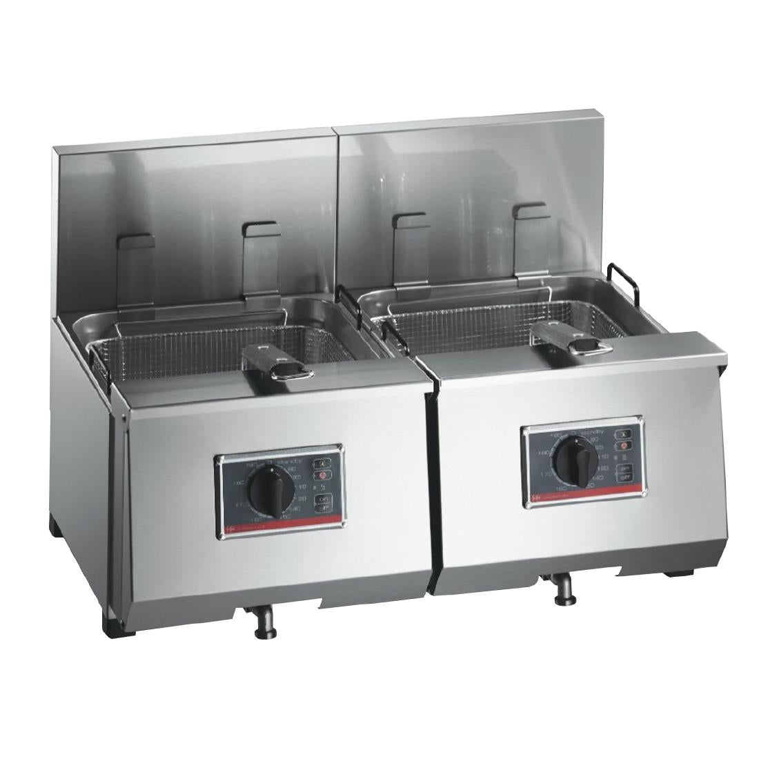 HS091-3PH FriFri Profi+ 8+8 Electric Countertop Fryer Twin Tank Quad Baskets 2x6.9kW Three Phase