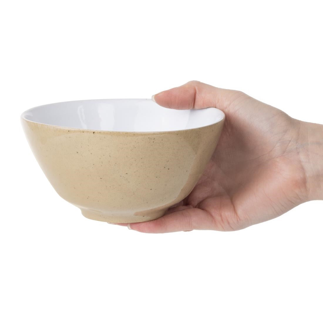 HS333 - Olympia Raw Recycled Clay Natural Deep Bowls 140mm (6 Pack)