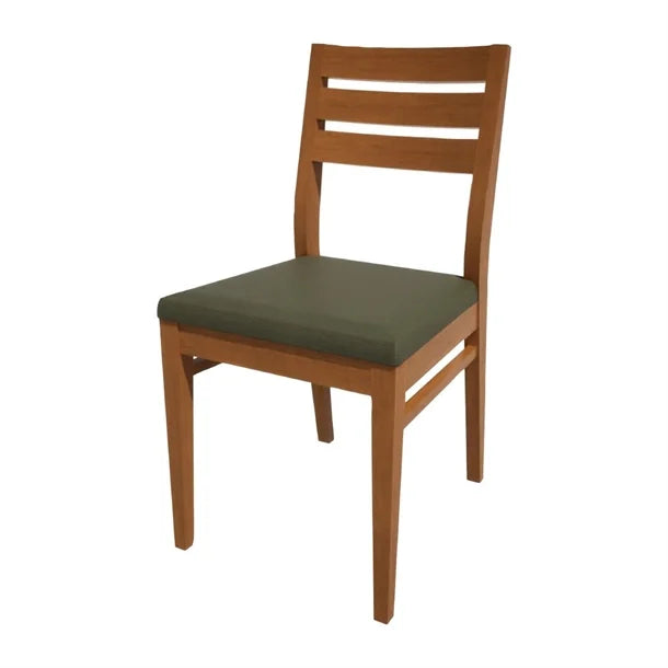 HS356 Bolero Bespoke Marty A Side Chair in Olive/Oak