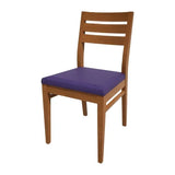 HS366 Bolero Bespoke Marty A Side Chair in Blue/Oak - JD Catering Equipments Ltd
