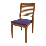 HS391 Bolero Bespoke Marty B Stacking Chair in Blue/Oak - JD Catering Equipments Ltd