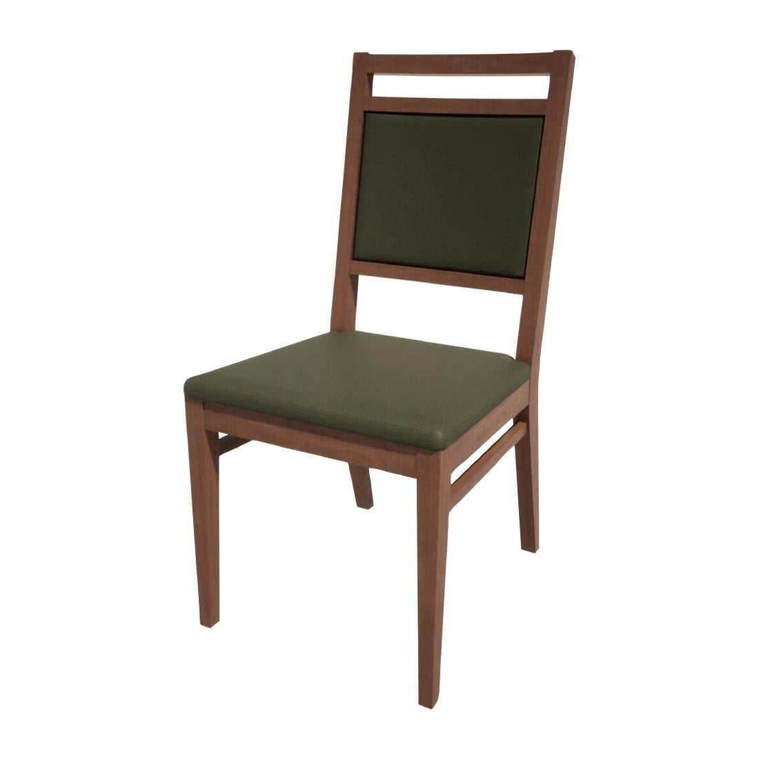 HS407 Bolero Bespoke Bia A Side Chair in Olive/Walnut