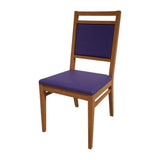 HS416 Bolero Bespoke Bia A Side Chair in Blue/Oak - JD Catering Equipments Ltd