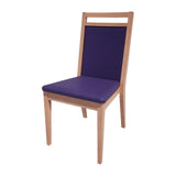 HS440 Bolero Bespoke Bia B Stacking Chair in Blue/Beech - JD Catering Equipments Ltd