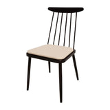 HS454 Bolero Bespoke Frank Side Chair Cream/Charcoal - JD Catering Equipments Ltd