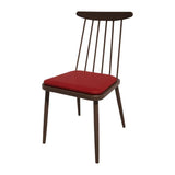 HS463 Bolero Bespoke Frank Side Chair Red/Wenge - JD Catering Equipments Ltd