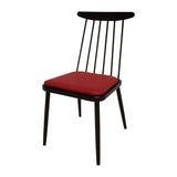 HS464 Bolero Bespoke Frank Side Chair Red/Charcoal - JD Catering Equipments Ltd