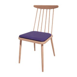 HS465 Bolero Bespoke Frank Side Chair Blue/Beech - JD Catering Equipments Ltd