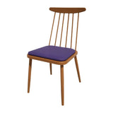 HS466 Bolero Bespoke Frank Side Chair Blue/Oak - JD Catering Equipments Ltd