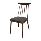HS473 Bolero Bespoke Frank Side Chair Anthracite/Wenge - JD Catering Equipments Ltd