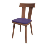 HS492 Bolero Bespoke Bamba Side Chair Blue/Walnut - JD Catering Equipments Ltd