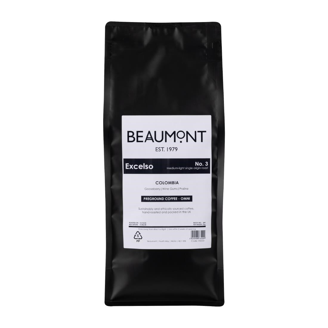 HS533 Beaumont No.3 Excelso Coffee Omni Grind 1kg