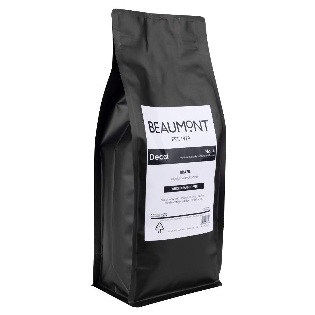 HS535 Beaumont No.4 Decaf Coffee Beans 1kg