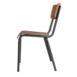 Bolero Cantina Side Chairs with Dark Wooden Seat Pad (4 Pack)