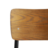 Bolero Cantina Side Chairs with Dark Wooden Seat Pad (4 Pack)