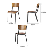 Bolero Cantina Side Chairs with Dark Wooden Seat Pad (4 Pack)