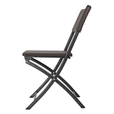 HS558 Bolero Rattan Folding Chairs Brown (Pack of 2)