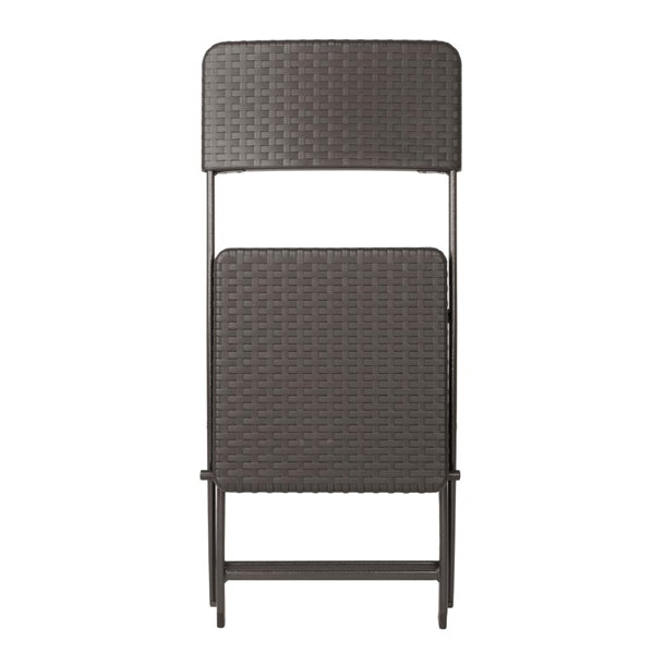 HS558 Bolero Rattan Folding Chairs Brown (Pack of 2)