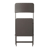 HS558 Bolero Rattan Folding Chairs Brown (Pack of 2)