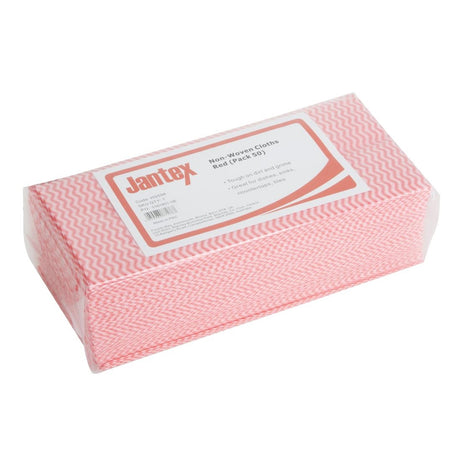 HS594 Jantex Non-Woven Cloths Red (Pack of 50)