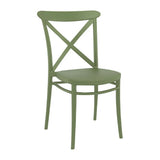 HS602 Cross Side Chair Olive Green (Pack of 2) - JD Catering Equipment Solutions Ltd
