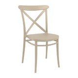 HS603 Cross Side Chair Taupe (Pack of 2) - JD Catering Equipment Solutions Ltd