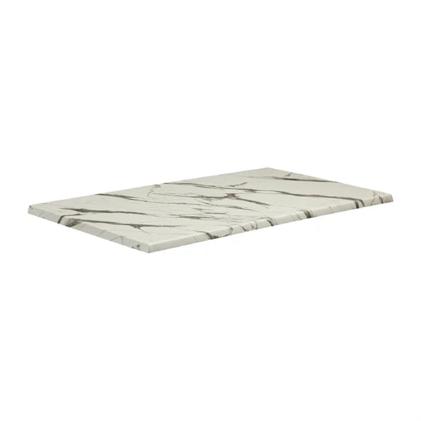 HS618 Enduratop Rectangular Carrara Marble Table Top 1200x700mm