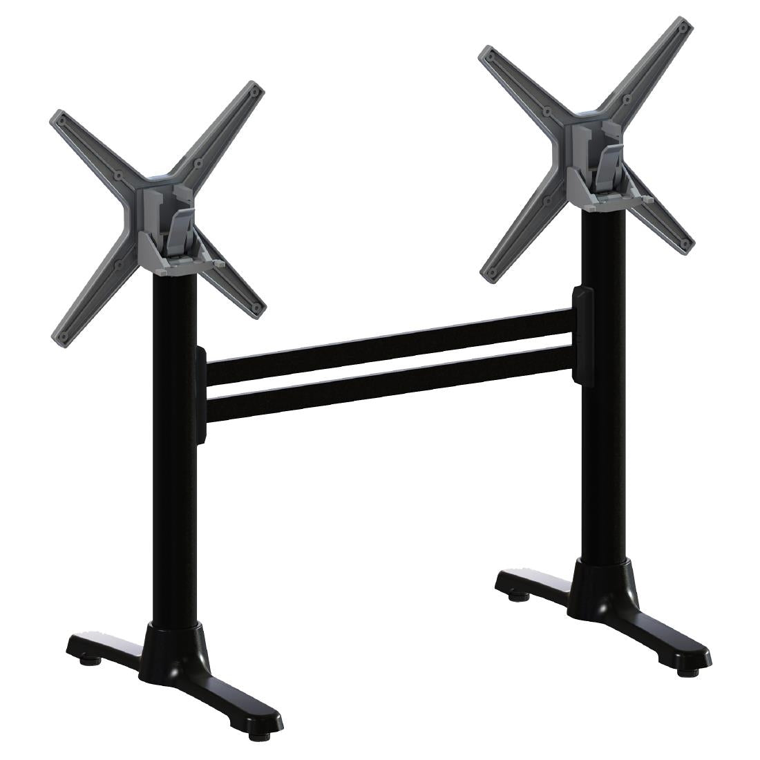 HS720 FLAT Auto Adjust ST22 Double Dining Table Base Black FlipTop