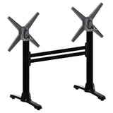 HS720 FLAT Auto Adjust ST22 Double Dining Table Base Black FlipTop